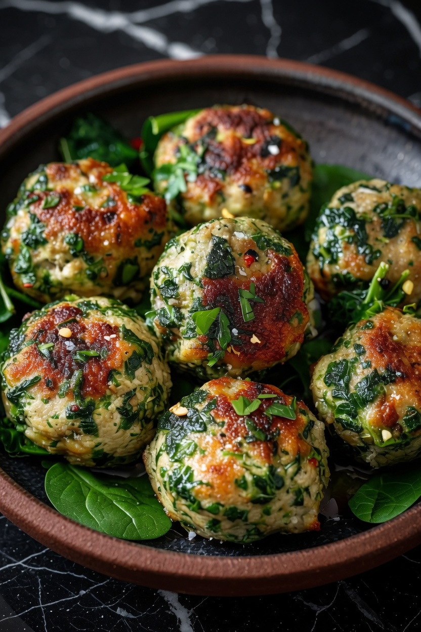 Healthy Spinach Chicken Meatballs