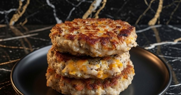Cheddar Ranch Chicken Burgers