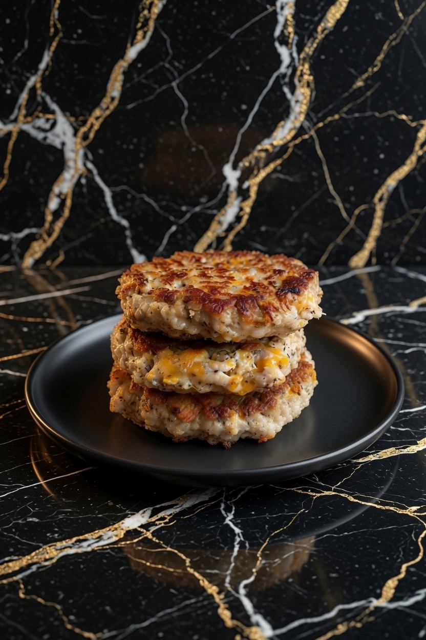 Cheddar Ranch Chicken Burgers