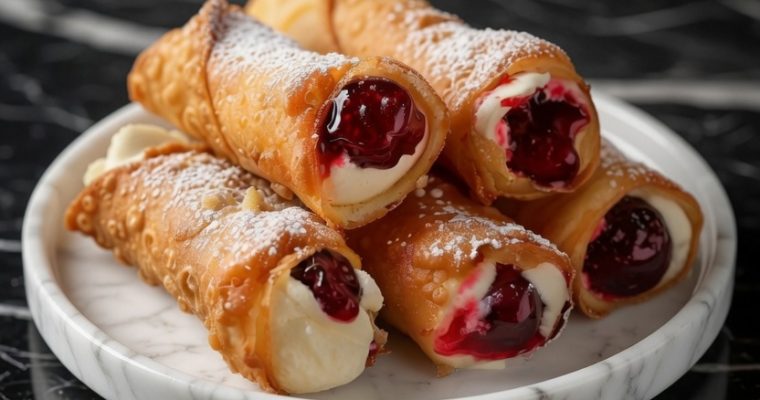 CHERRY CHEESECAKE EGG ROLLS