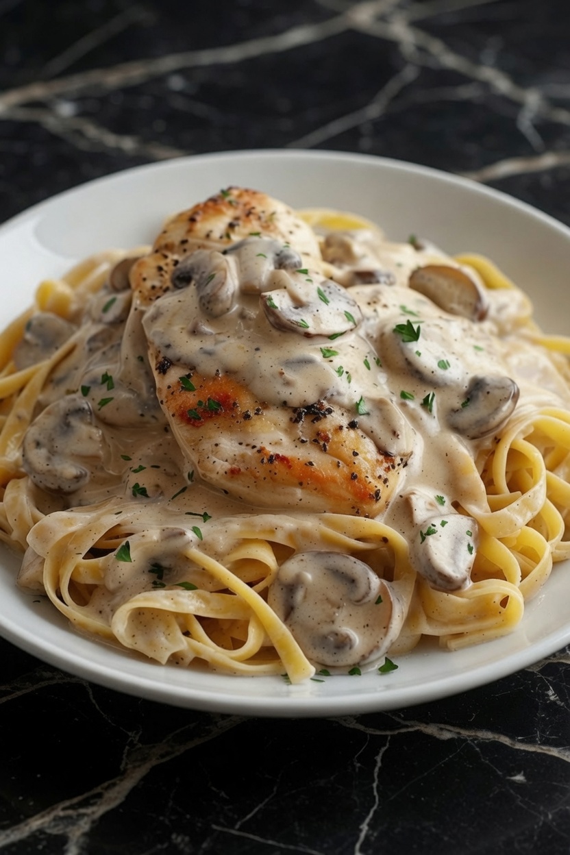 Chicken & Mushroom Alfredo