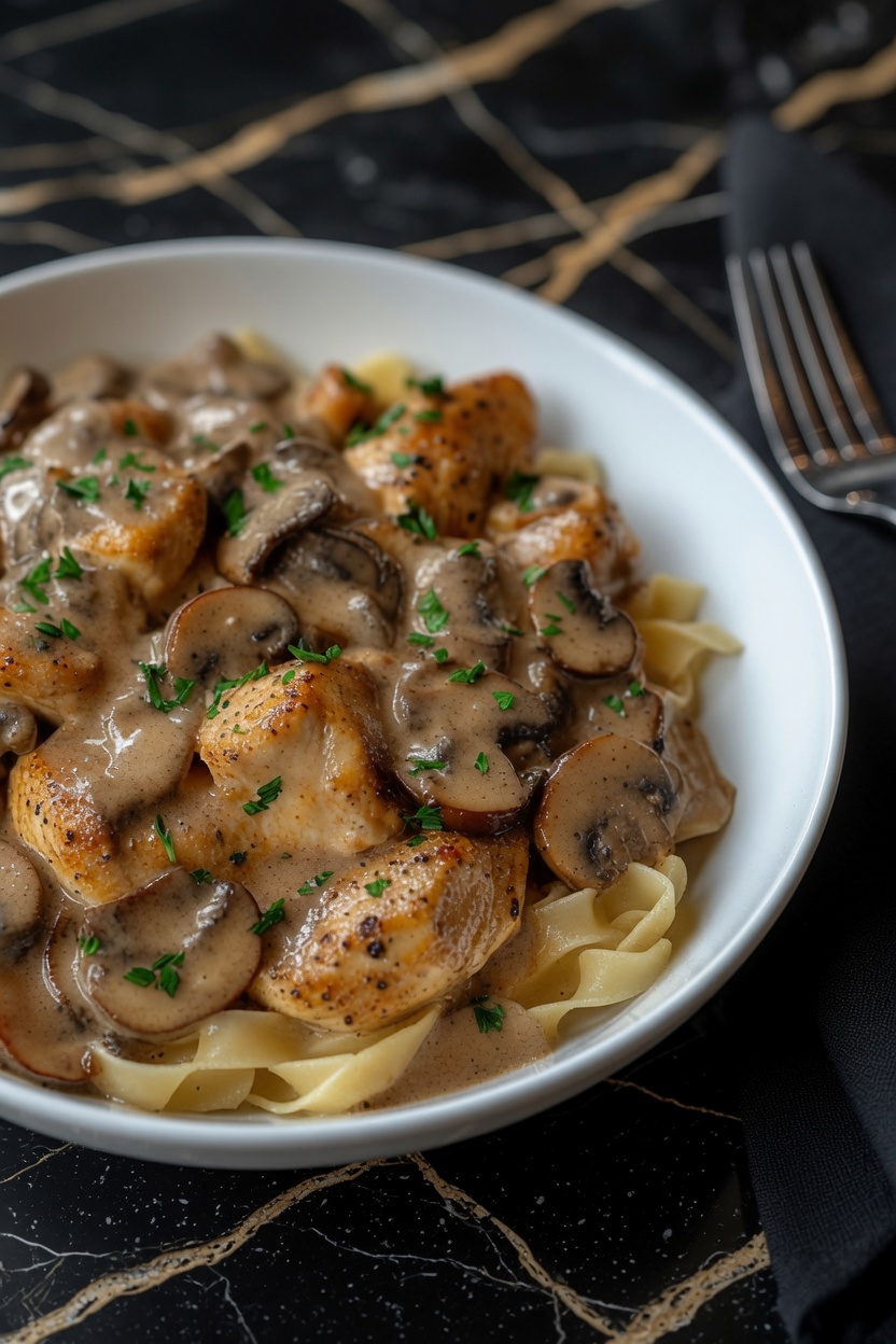 Chicken Mushroom Stroganoff