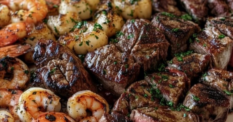 Cajun Shrimp and Steak Feast
