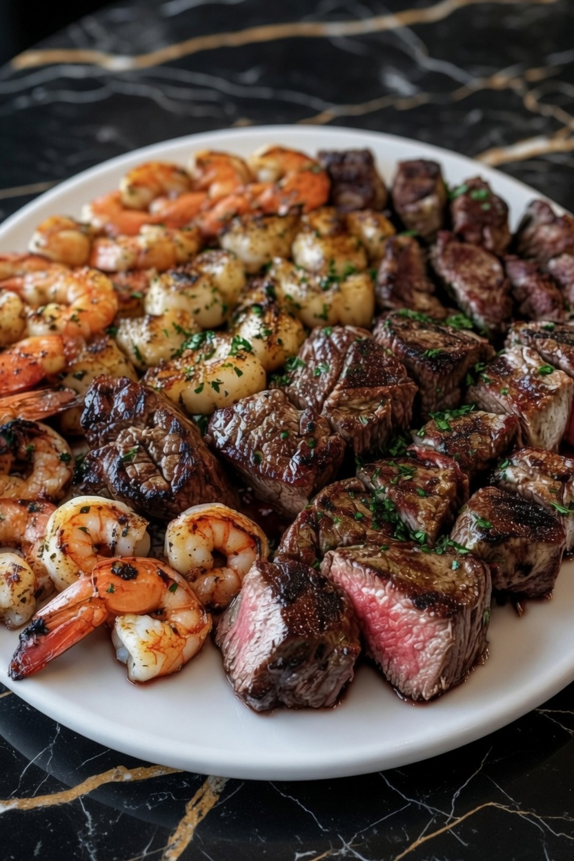 Cajun Shrimp and Steak Feast