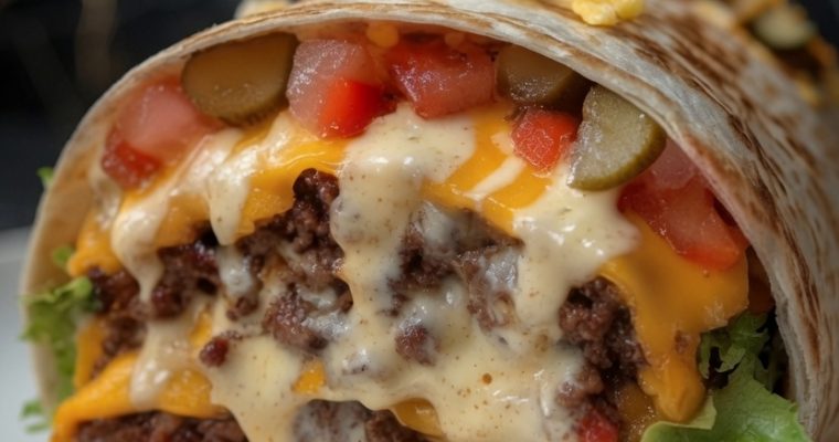 Cheeseburger Burrito Wrap