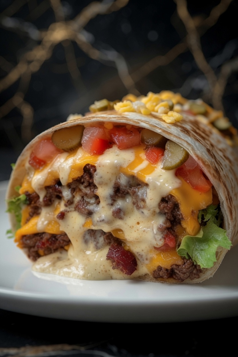 Cheeseburger Burrito Wrap