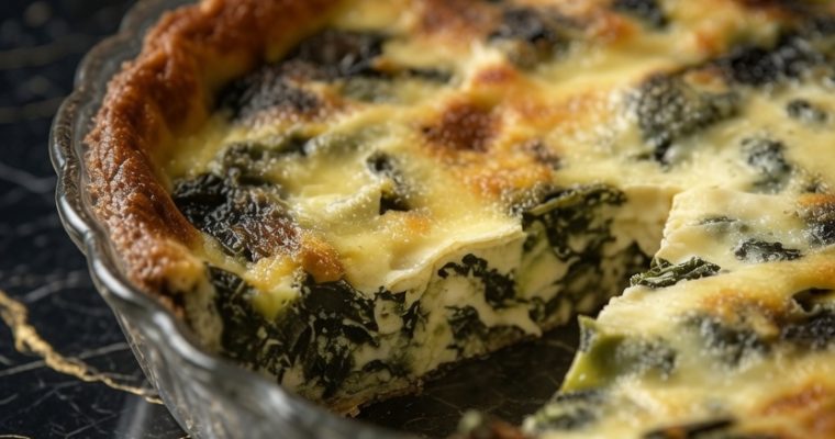 CRUSTLESS SPINACH QUICHE