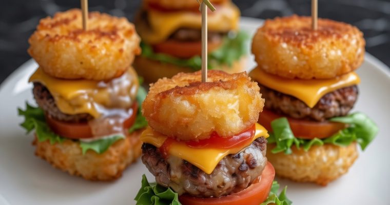 Mini Tater Tot Cheeseburgers