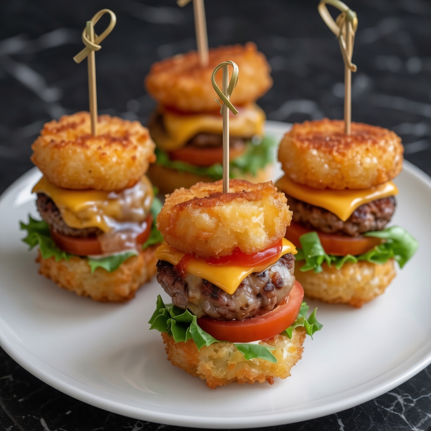 Mini Tater Tot Cheeseburgers
