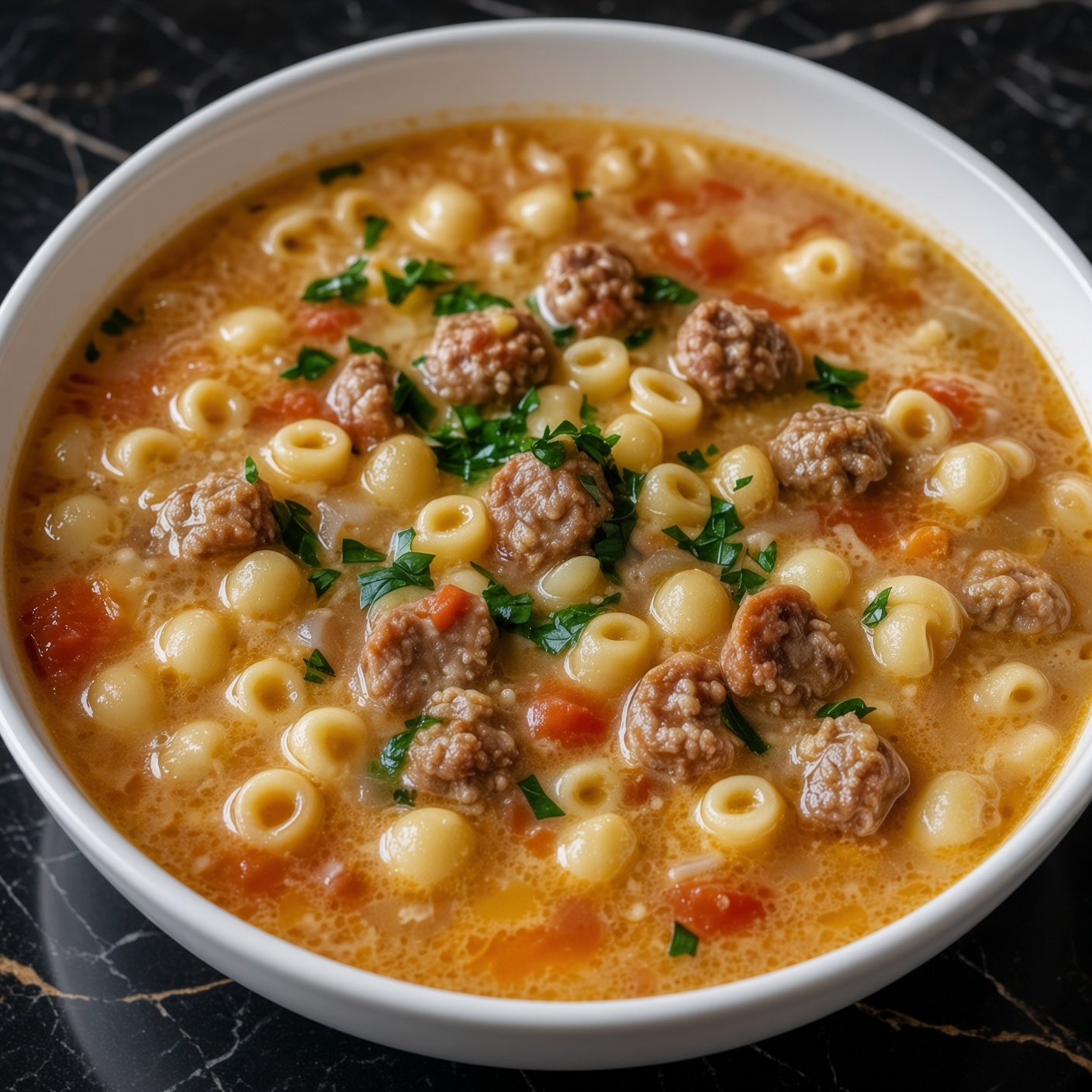 Parmesan Italian Sausage Ditalini Soup