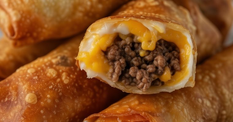 Cheeseburger Egg Rolls