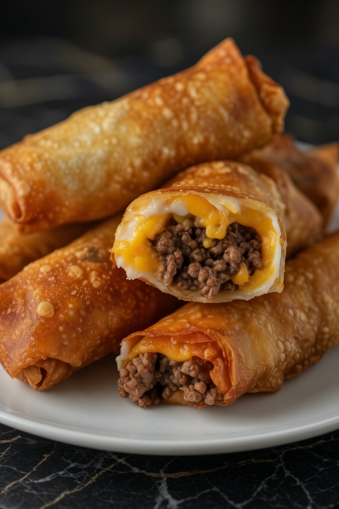 Cheeseburger Egg Rolls