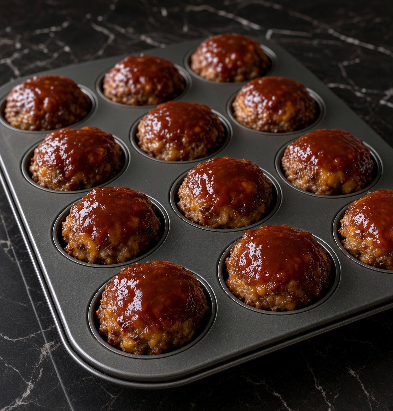 Cheesy Stuffed Meatloaf Bites