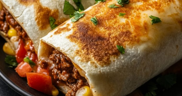 Beef and Cheese Chimichangas