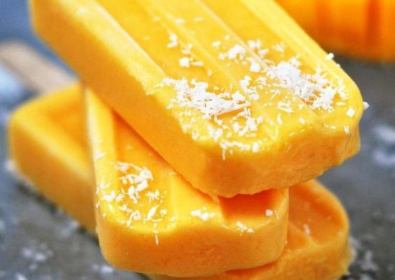 Mango Coconut Popsicles