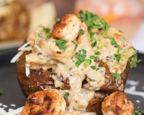 Loaded Shrimp Baked Potato