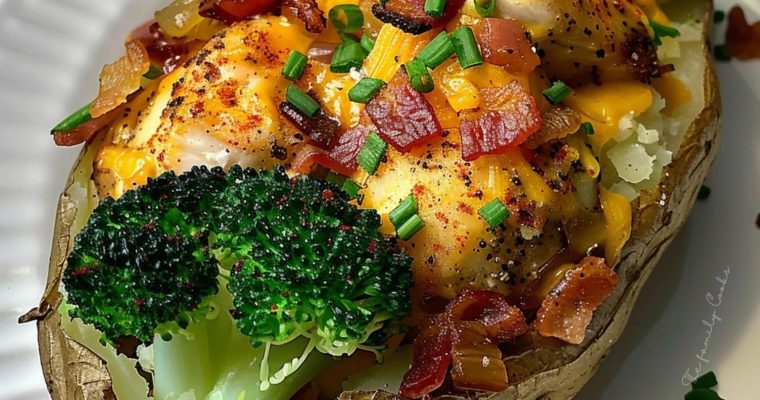 CHICKEN BACON RANCH BAKED POTATO
