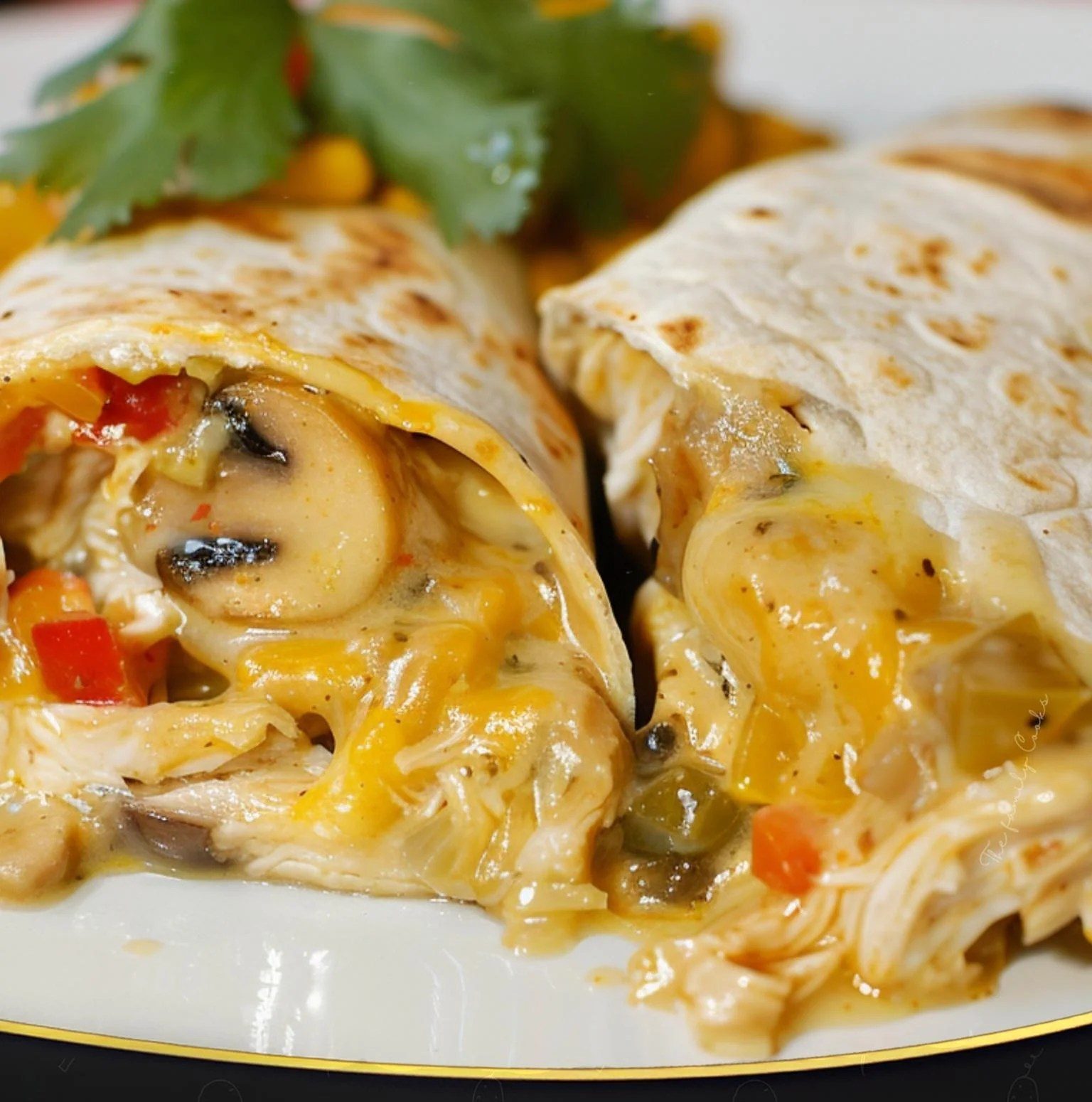 Cheesy Chicken Burritos