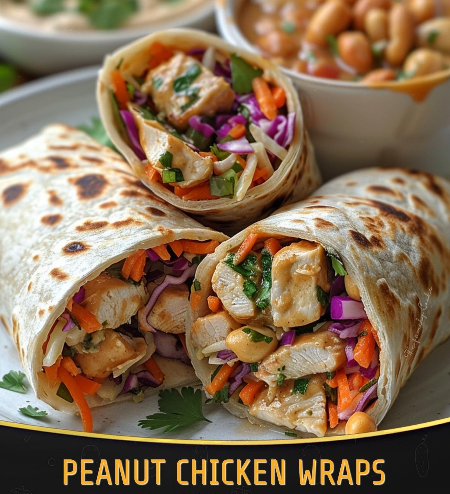 Peanut Chicken Wraps