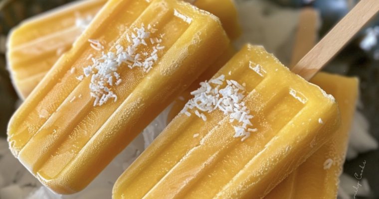 Mango Coconut Popsicles