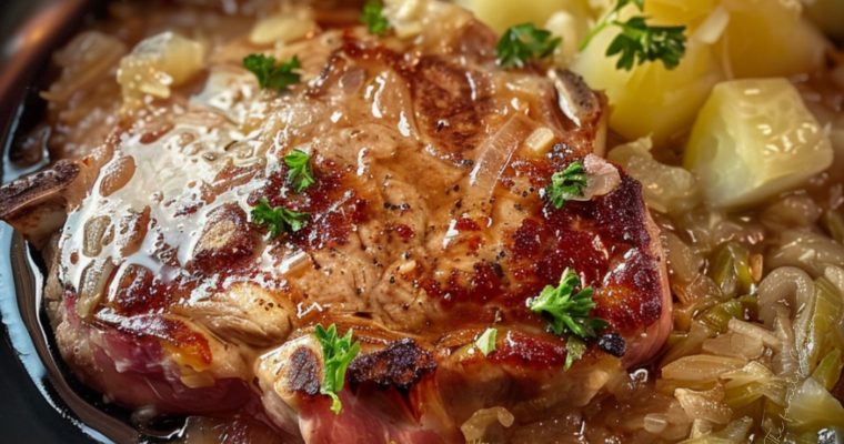 German Pork Chops and Sauerkraut