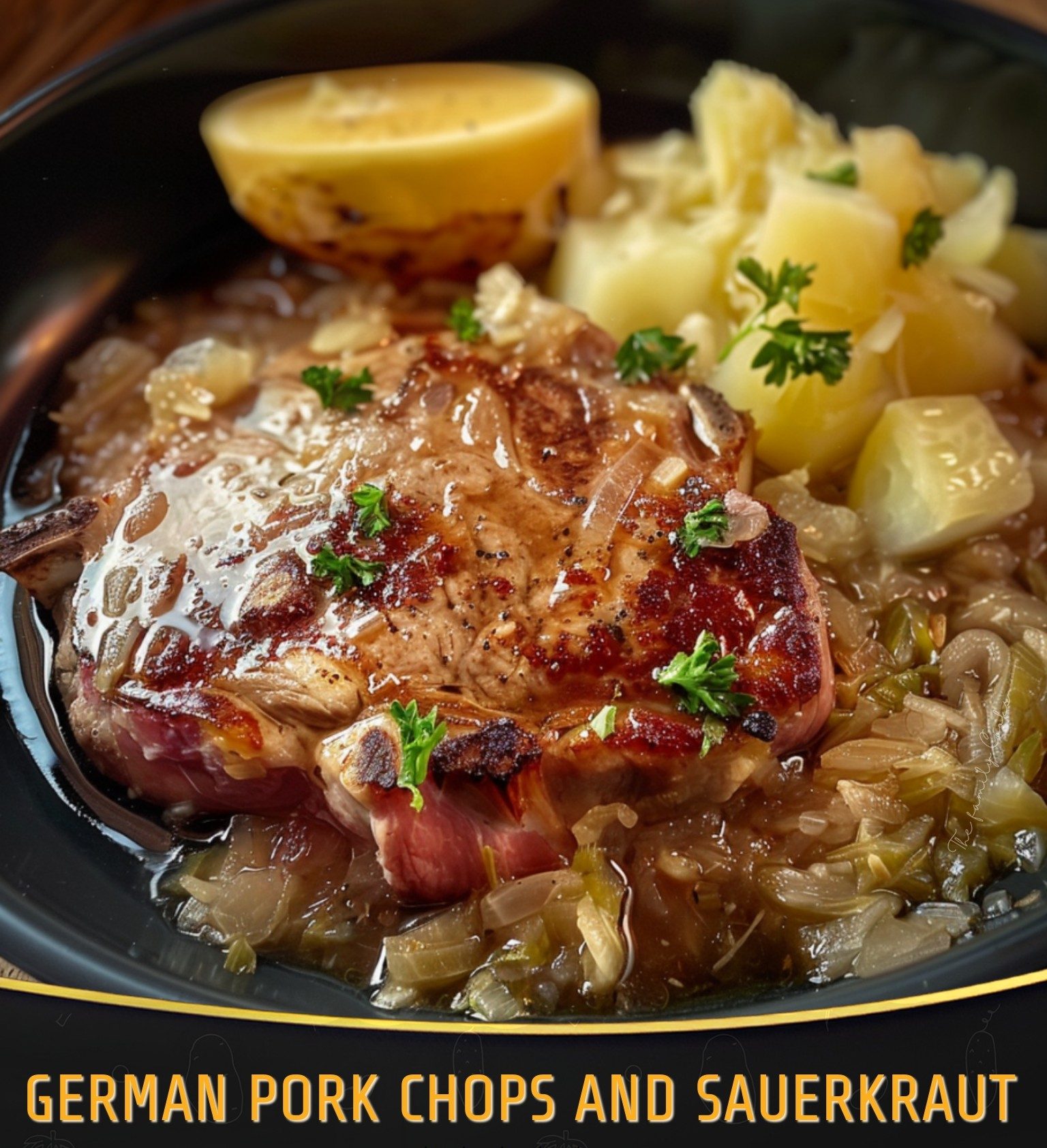 German Pork Chops and Sauerkraut