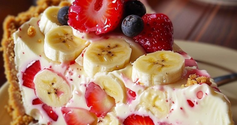 Banana-Strawberry Cheesecake Fantasy