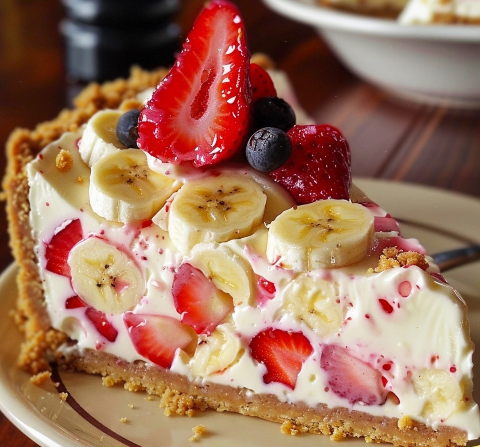 Banana-Strawberry Cheesecake Fantasy