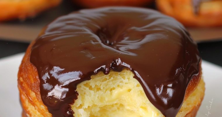 Canned Biscuit Boston Cream Donuts