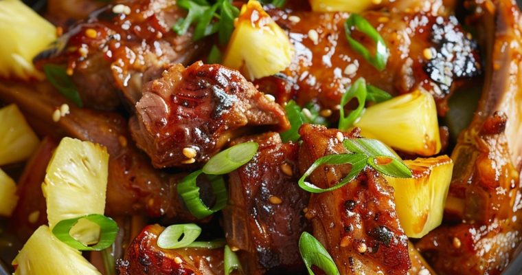 Pineapple Teriyaki Slow Cooker Ribs