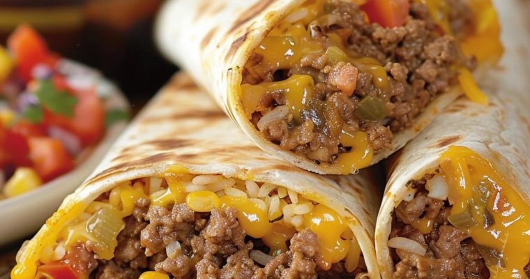 Cheesy Double Beef Burrito