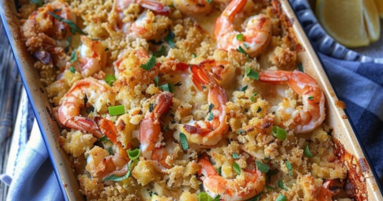 CRAB-STUFFED SHRIMP CASSEROLE