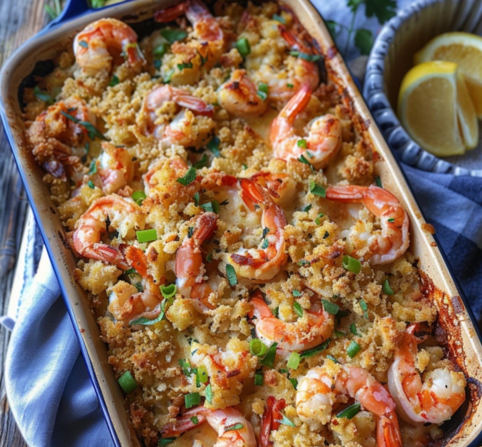 CRAB-STUFFED SHRIMP CASSEROLE