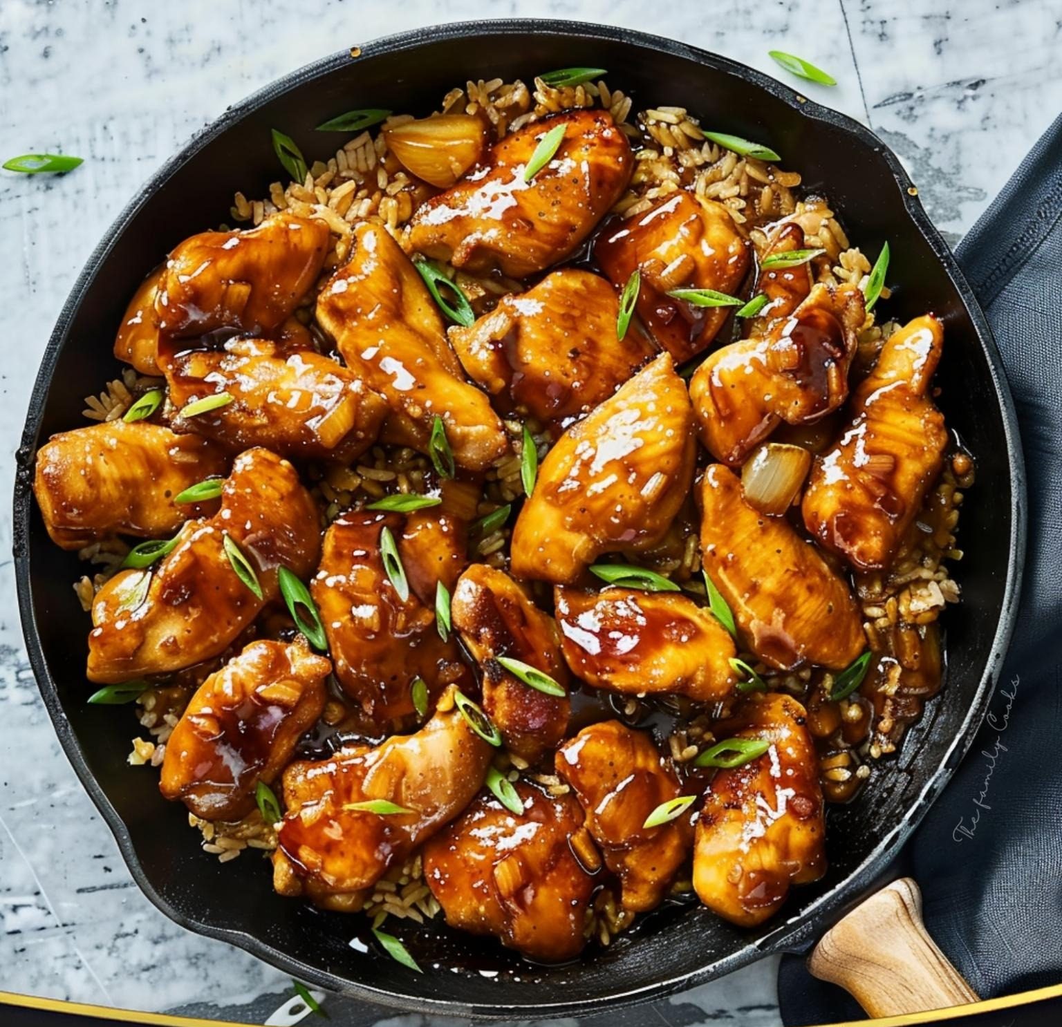 One-Skillet Bourbon Chicken