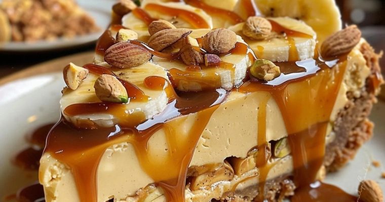 Banana Caramel Nut Cheesecake