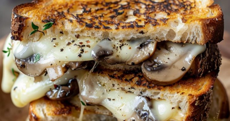 Garlic Mushroom Grilled Cheese