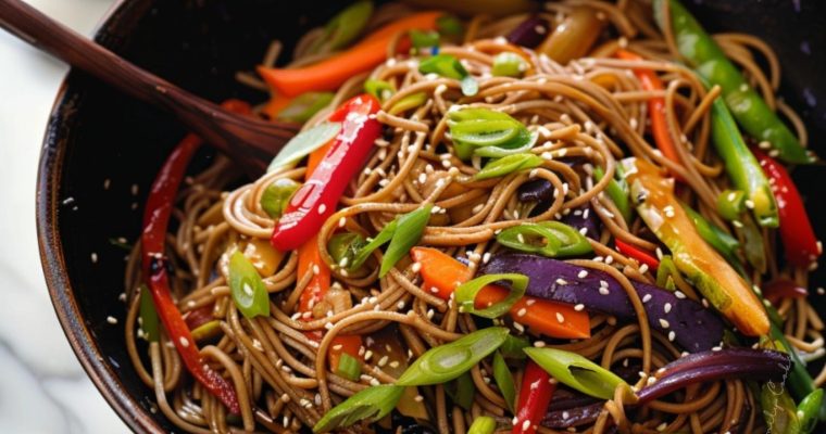 Veggie Teriyaki Stir-Fry with Noodles