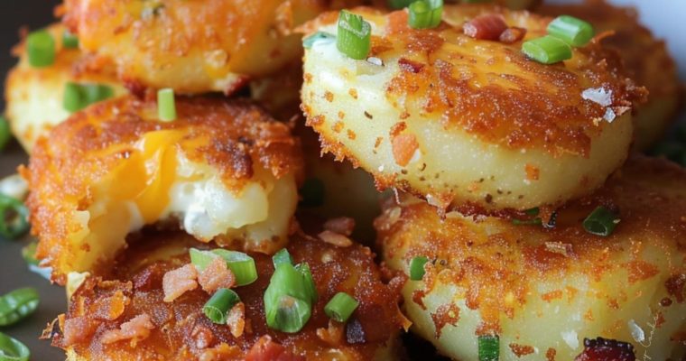 Cheesy Stuffed Potato Cakes