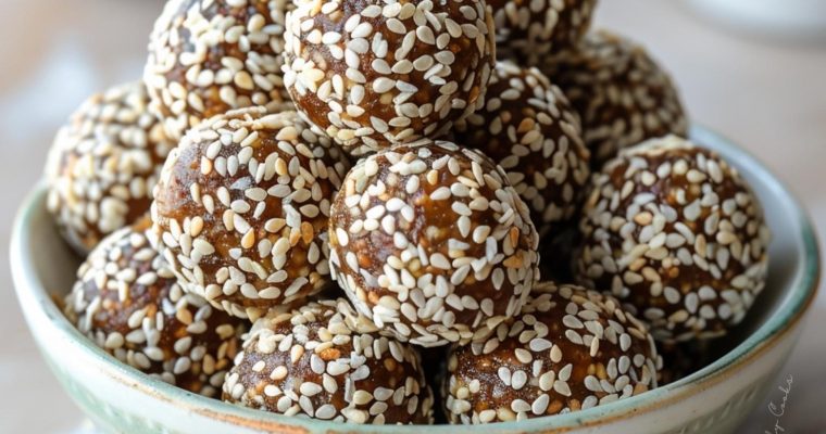 Cashew Date Sesame Energy Balls