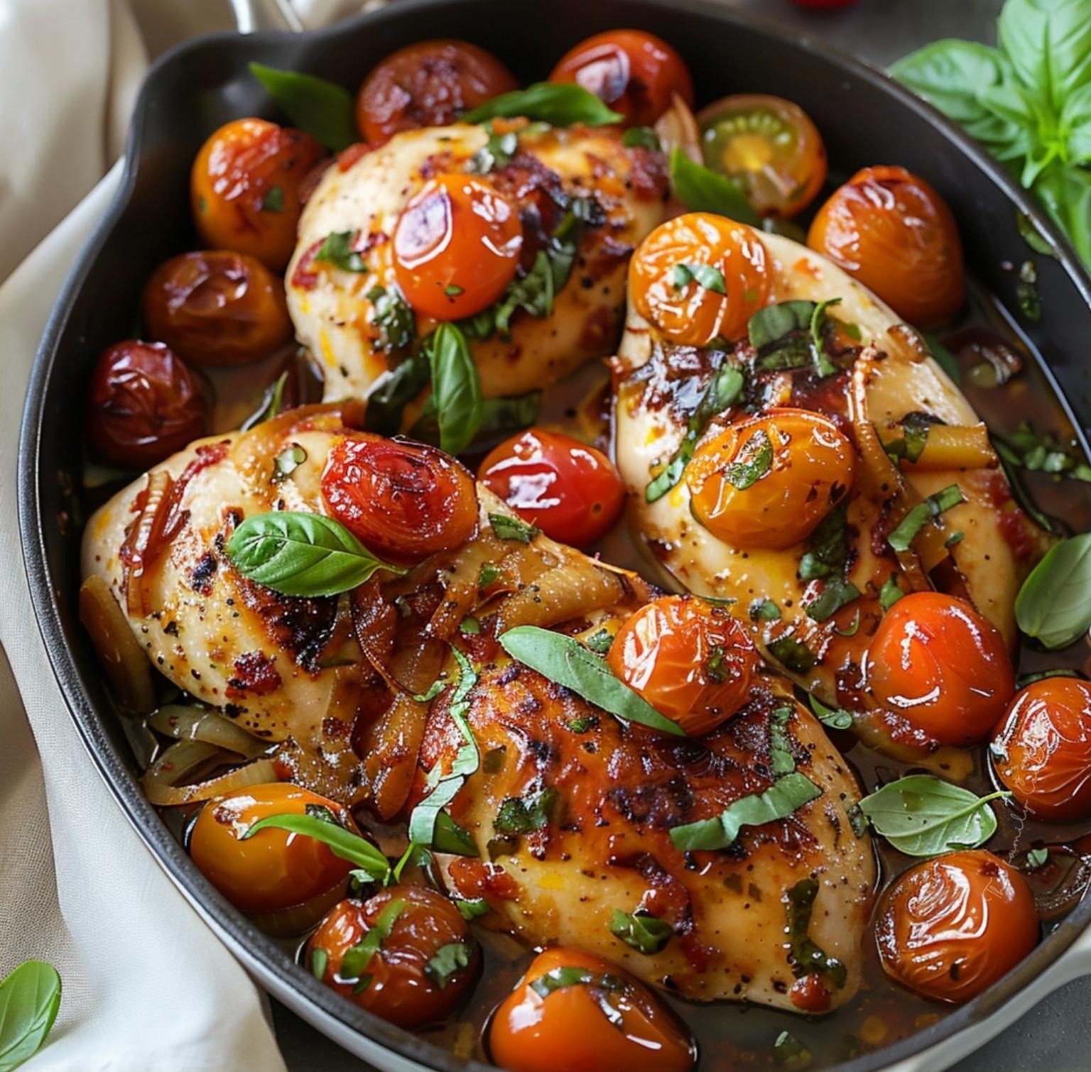 Garlic Tomato Baked Chicken