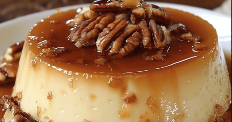 Banana and Walnut Flan