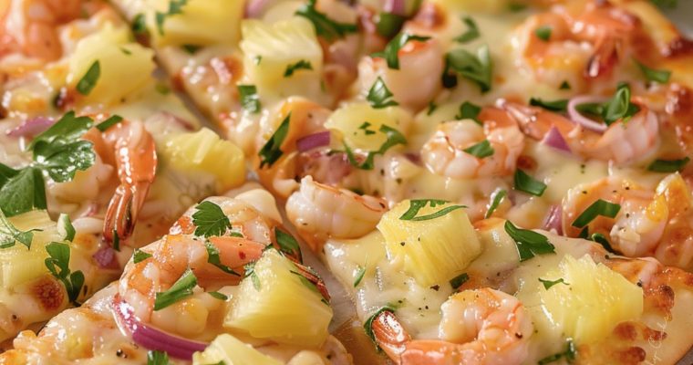 SHRIMP AND PINEAPPLE PIZZA