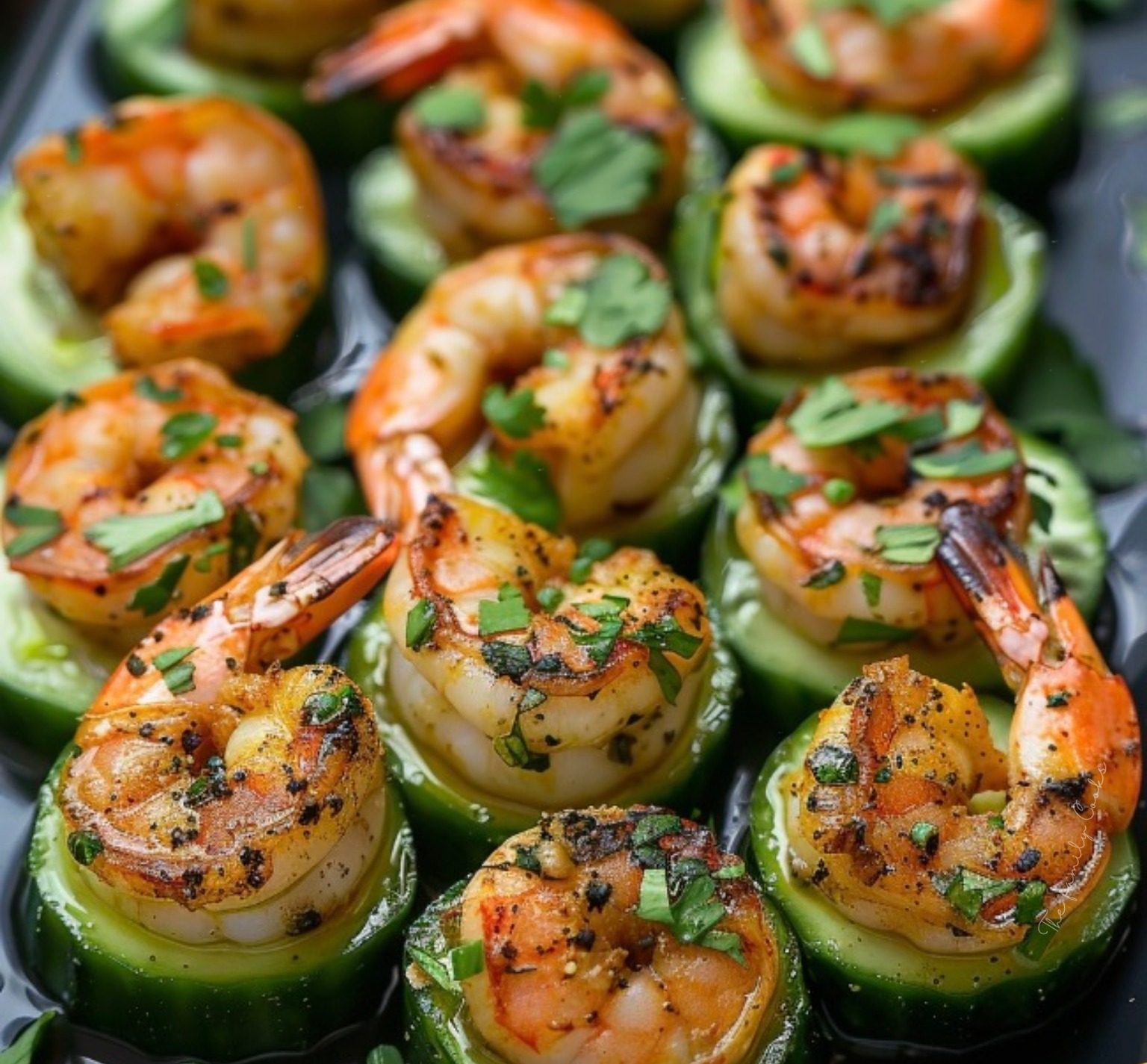 Avocado Cucumber Shrimp Appetizers