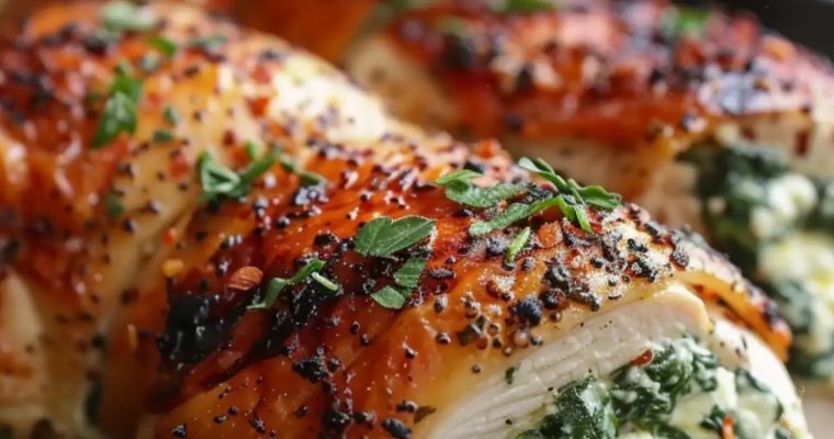 Spinach Ricotta Stuffed Chicken