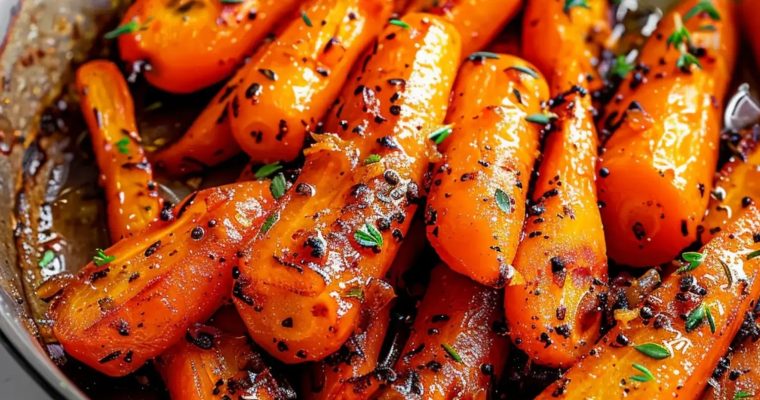 Honey Garlic Butter Roasted Carrots