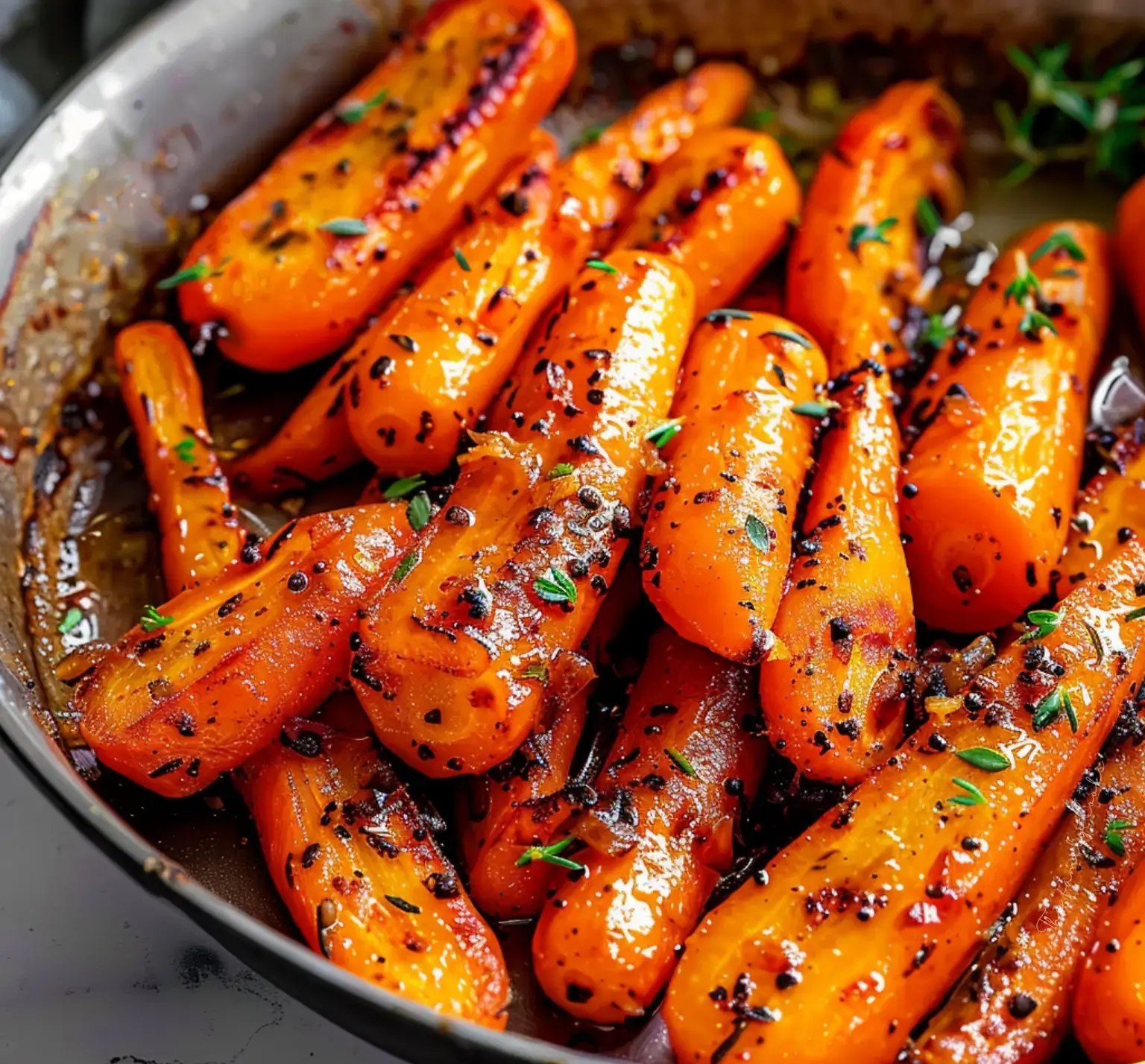 Honey Garlic Butter Roasted Carrots