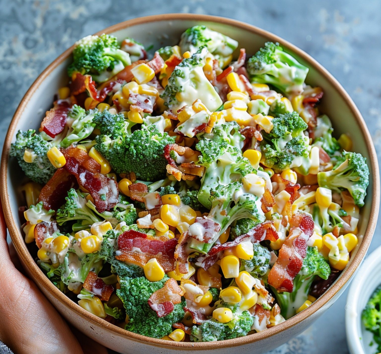 Broccoli, Fresh Corn, Bacon Salad