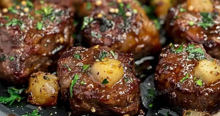 Air Fryer Garlic Butter Steak Bites