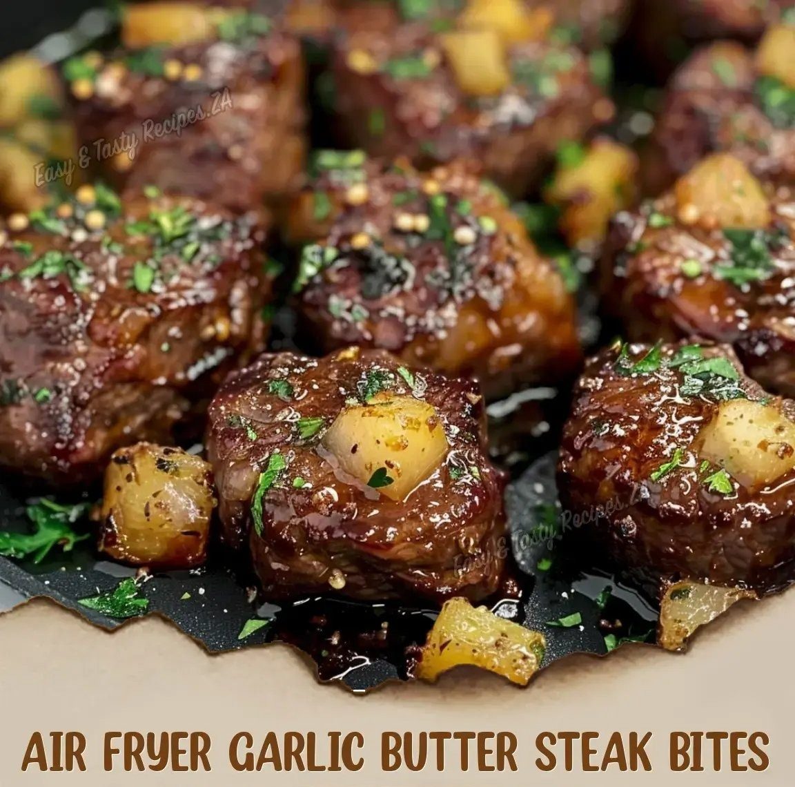 Air Fryer Garlic Butter Steak Bites