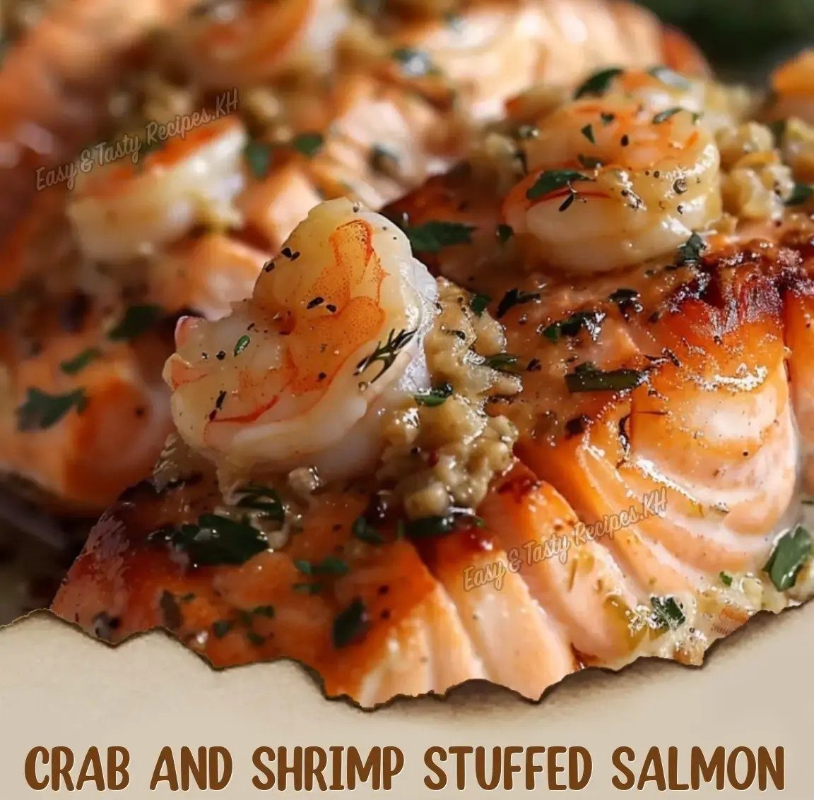 Crab and Shrimp Stuffed Salmon